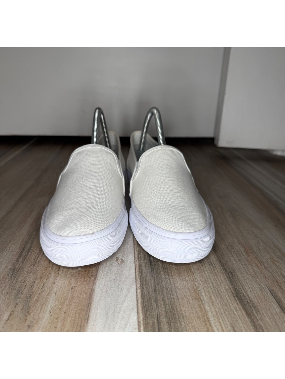 Keds Double Decker Canvas Slip On Sneaker Shoes White Womens Sz 8 WF61020 - Picture 2 of 9